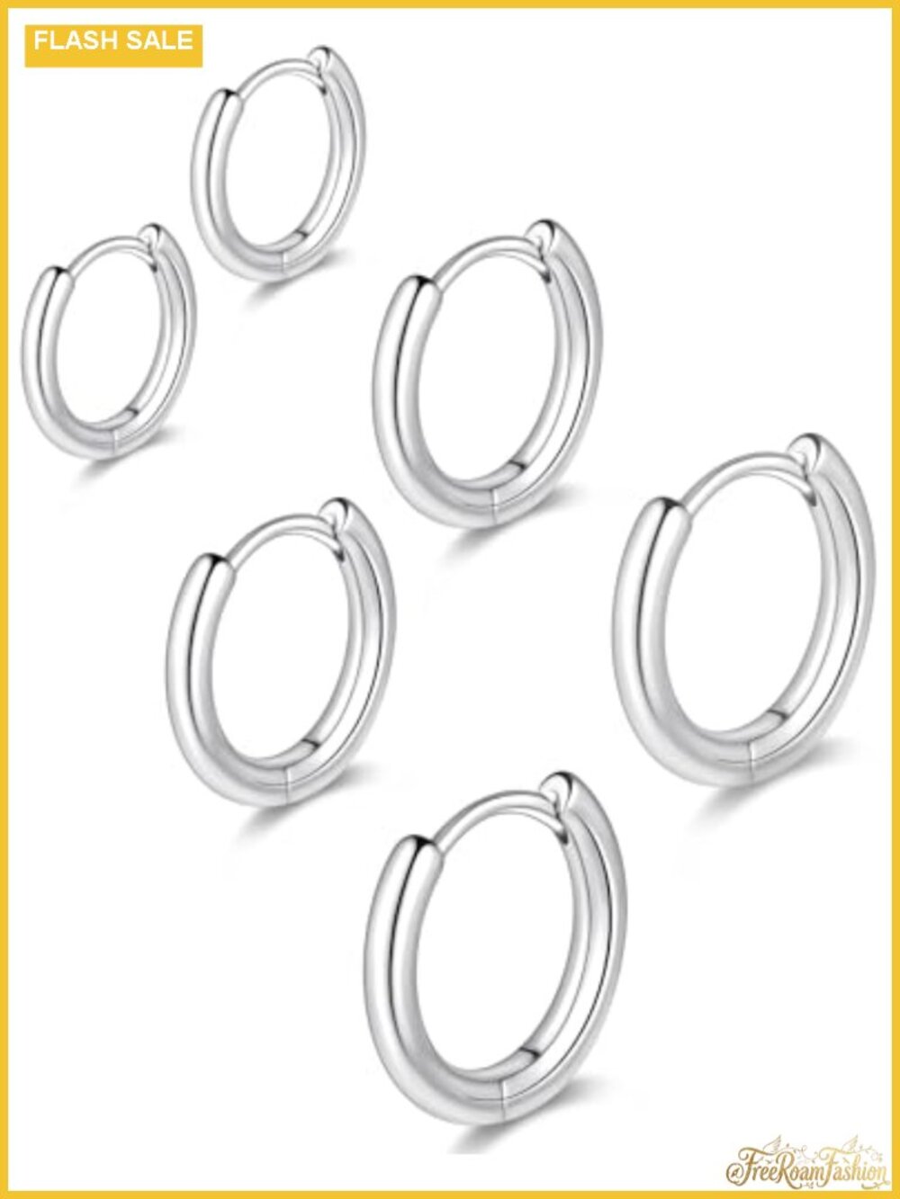 14K Gold Plated Huggie Hoop Earrings Set Hypoallergenic Small Tiny Lightweight